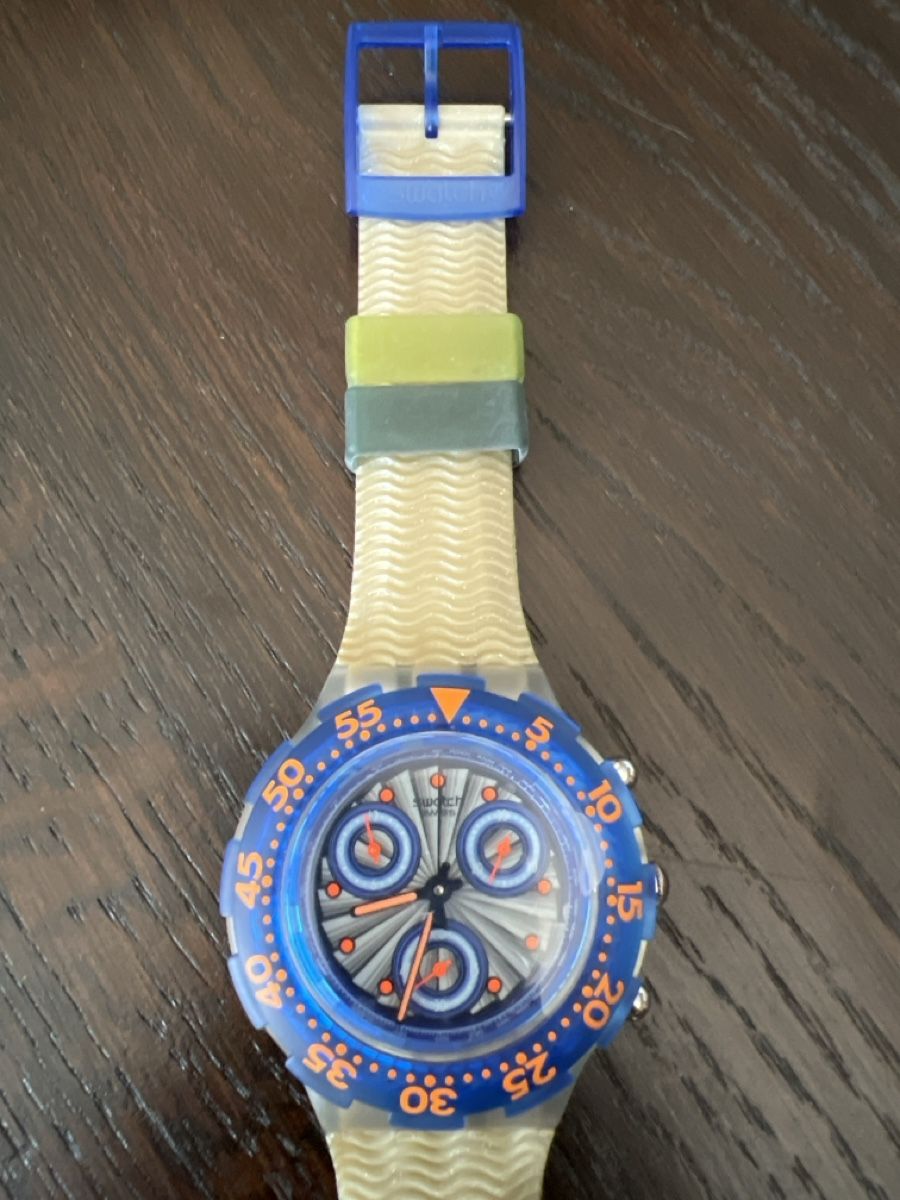 Swatch Uhren: Swatch Aqua Chrono (SBK100) Silver Moon – Neu und originalverpackt aus Künten von Spike17 2