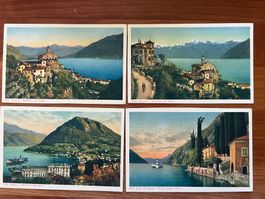 AK  Lot 4 Karten Aquarello Bender  Tessin ungelaufen (G2092)