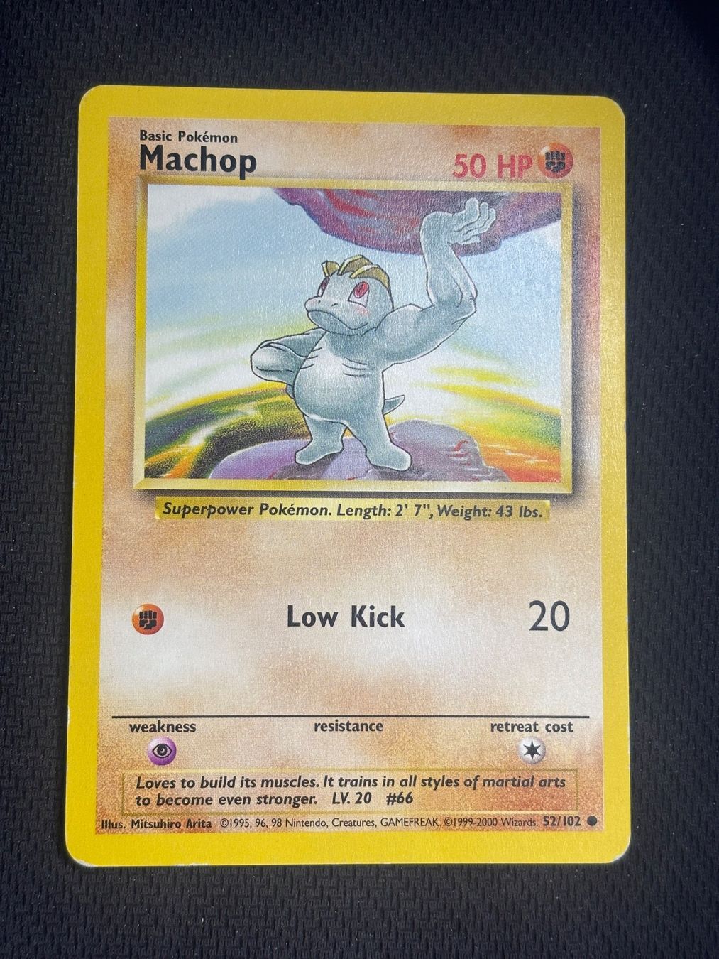 Pokémon Carte collezionabili: Pokemon Machop 52/102 WOTC Base Set EN – Usato da St. Gallen venduto da KantoKarten