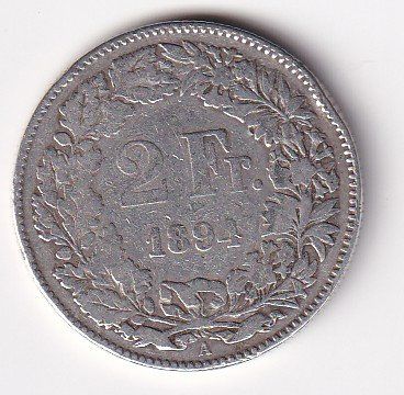 Tutti le monete: 2 Franken 1894 rar – Usato da Neuchâtel venduto da karlpierrino
