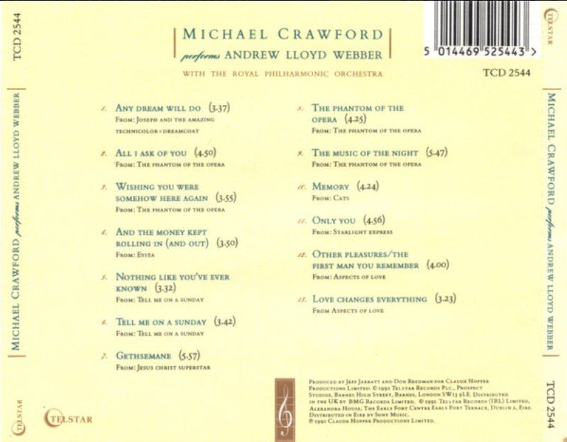 CD: Michael Crawford Performs Andrew Lloyd Webber CD – Usato da Gersau venduto da pjs_687j 1