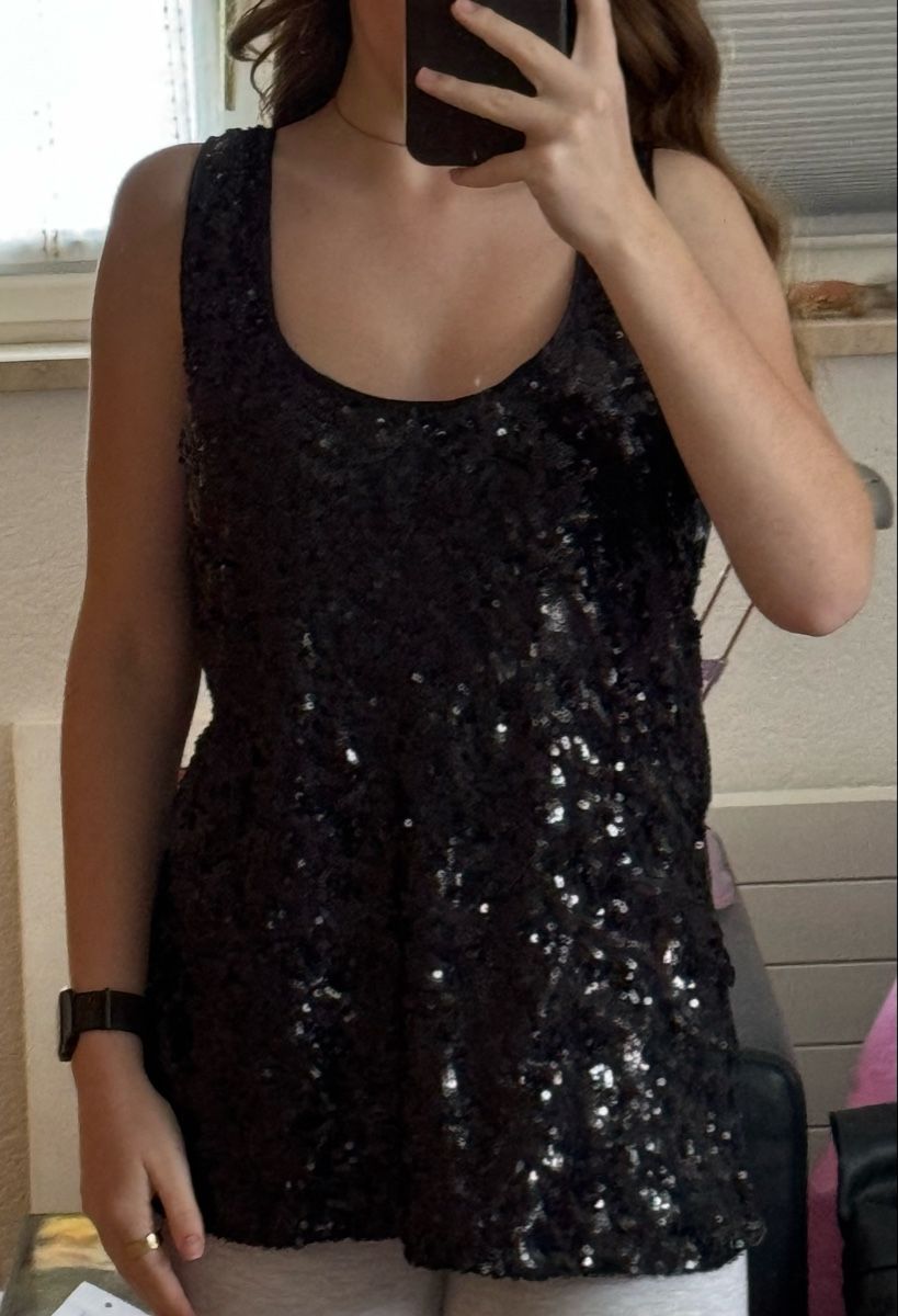 Maddison Top: Pailletten Top schwarz L elegant – Nuovo (secondo la descrizione) da Malans GR venduto da leo_mz7w 2