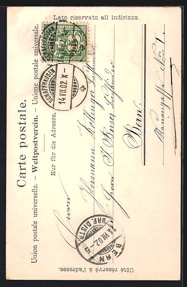 Cartoline postali: Schaffhausen, Oberthorturm und Strasse – Usato da Berlin venduto da bartko-reher 1