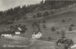 Obbürgen NW alte  Kapelle, Schulhaus  ca. 1930 selten
