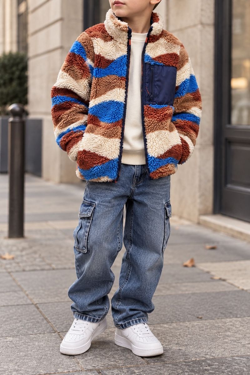 H&M Giacche & Cappotti: VESTE POLAIRE ENFANT MULTICOLORE – Nuovo (secondo la descrizione) da Lausanne venduto da mar_6snp