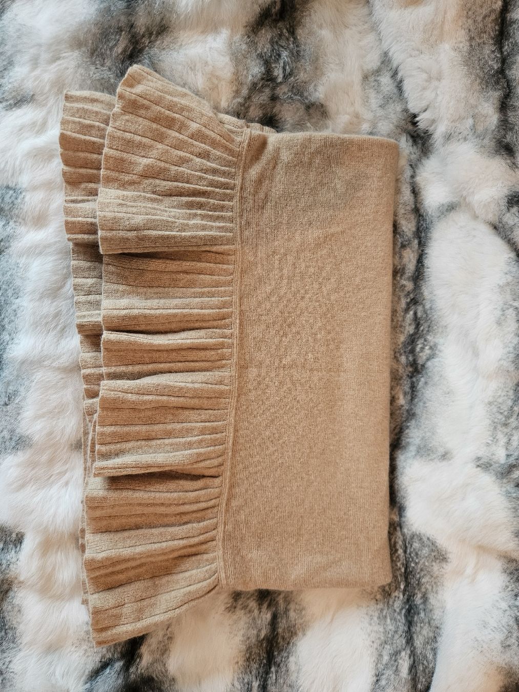 Foulards, Tücher & Schals: Modissa Schal Camel | Lammwolle & Angora | Edel-Strick – Neu (gemäss Beschreibung) aus Zug von Moonlover 3