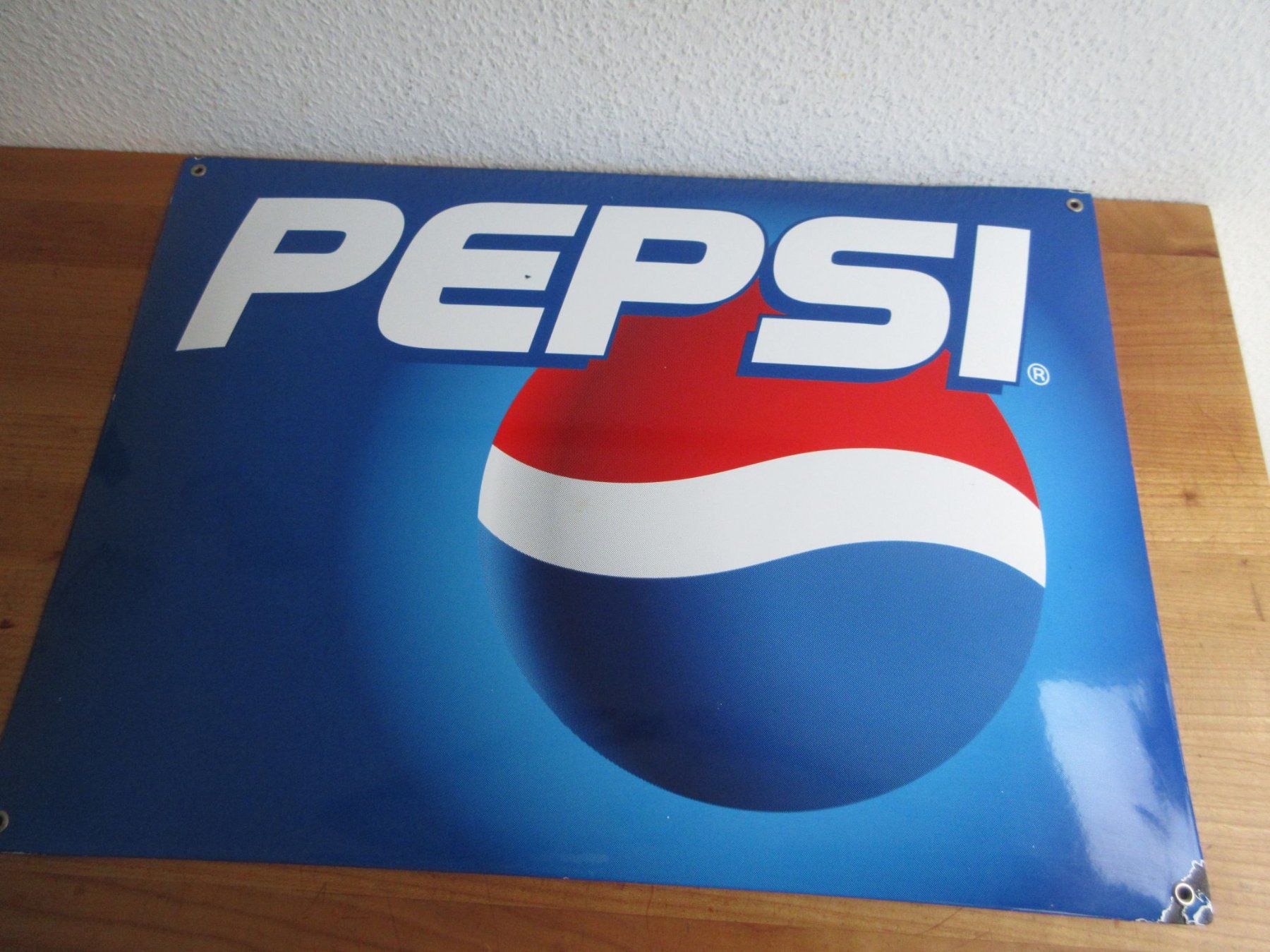 Pepsi Insegne: Gewölbtes Emailschild Pepsi – Usato da Binningen venduto da tempipassati