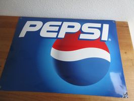 Gewölbtes Emailschild Pepsi