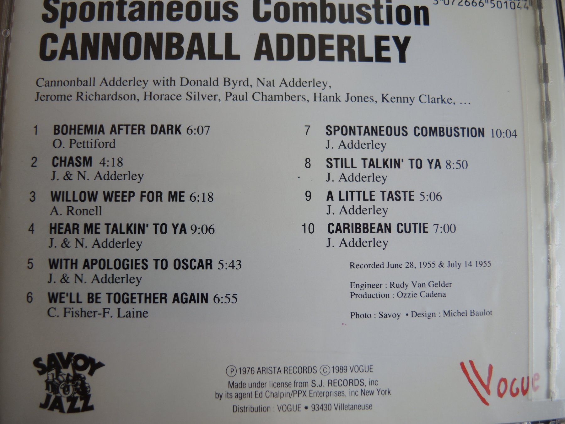 CD: Cannonball Adderley - Spontaneous Combustion - CD Jazz Top! – Usato da Rorschach venduto da Pop-upBrocki 3