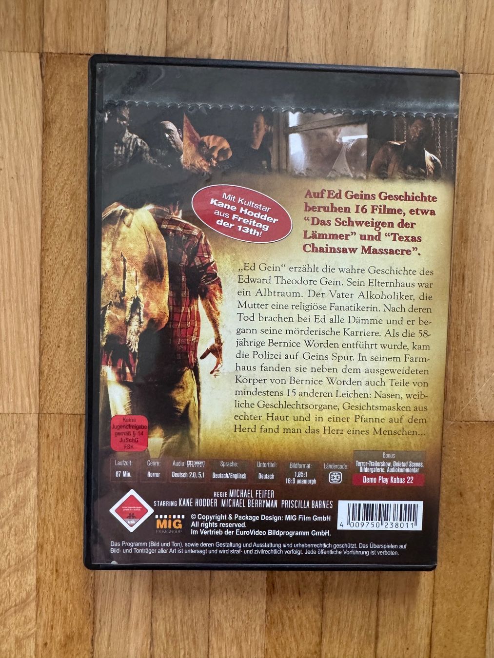 Tutti i DVDs: ED GEIN   (DVD) – Usato da Basel venduto da san_2qlq 1