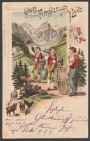 AK TI: 1897/1900/≈1900, 3x Farblithos, Gruss aus... Alpleben