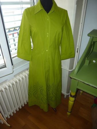 robe très longue d'été couleur pomme L pour femme