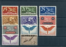 1923-40 Flugpost Nr. 3-13 postfrisch