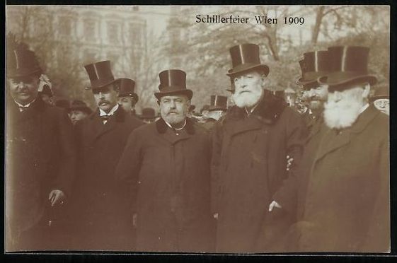 Cartoline postali: Wien, Schillerfeier 1909, Bürgermeister – Usato da Berlin venduto da bartko-reher