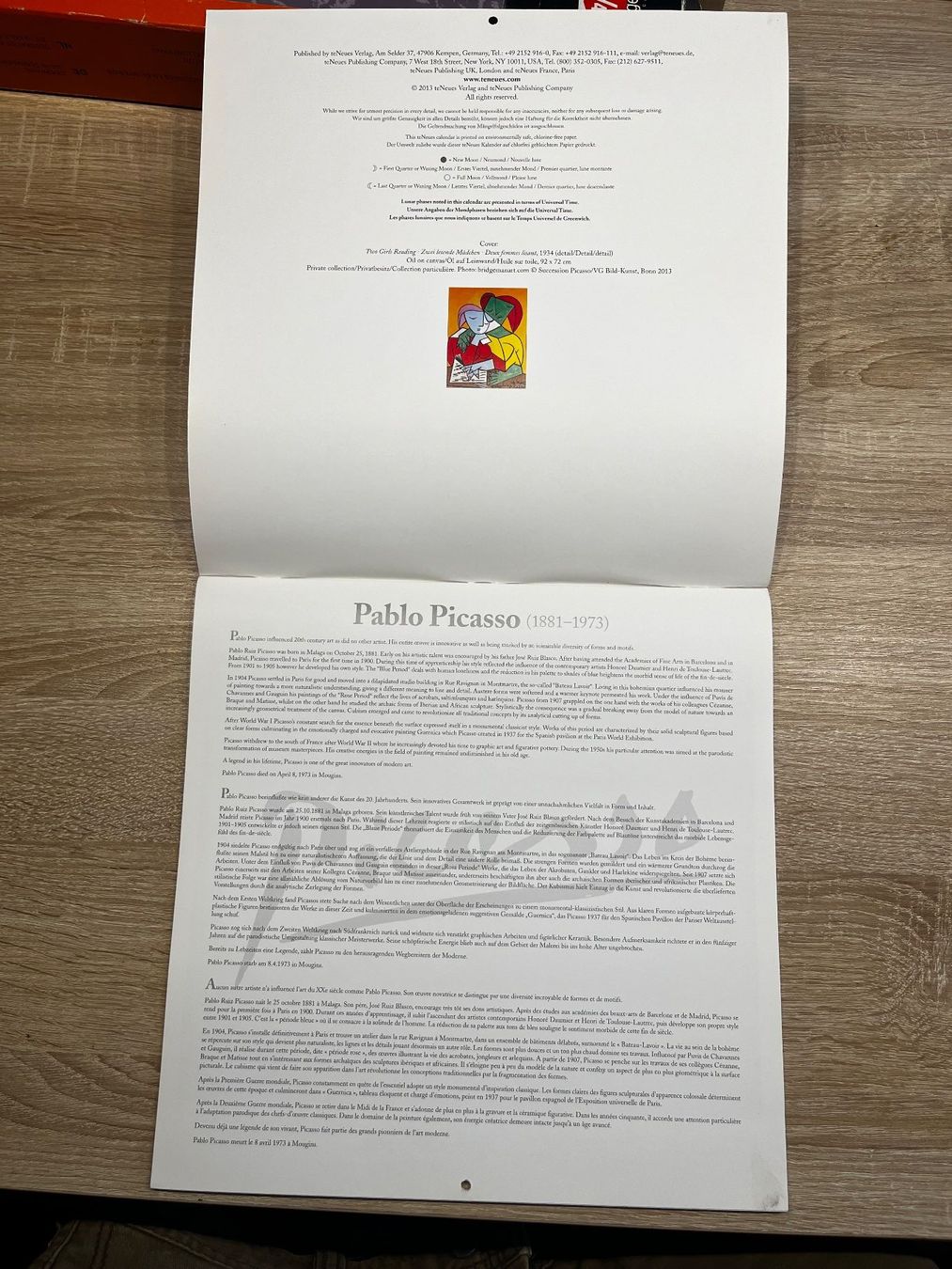 Calendari: Kalender Pablo Picasso 2014 – Nuovo (secondo la descrizione) da Muttenz venduto da gH5613 2