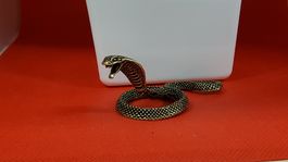 Vintage Cobra Schlange Figur, Messing, Deko Schlange 🐍