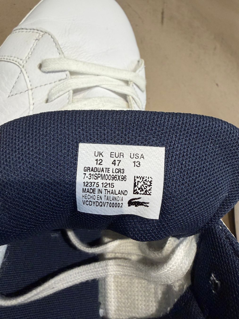Scarpe da uomo: Lacoste Sneaker weiss dunkelblau – Usato da Lenzburg venduto da sandkiste 4