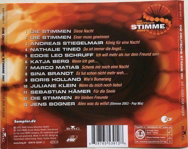 CDs: Die Deutsche Stimme 2003  (F6) – Gebraucht aus Sessa von fraenklishop 1