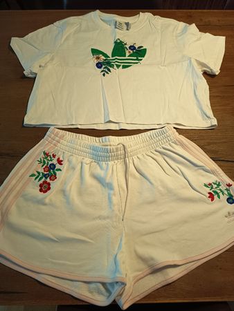 Adidas Sommer Set T-Shirt & Shorts mit Stickerei XL/48-50