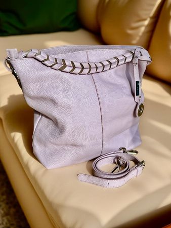 Echt Ledertasche Lavendel Marke Nicoli