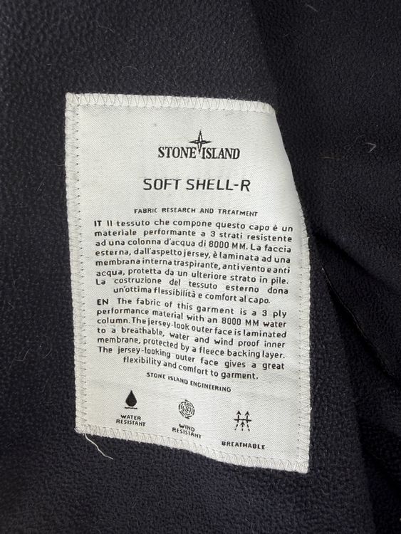 Veste à capuche Stone Island Soft Shell-R - Bleu Marine - S (Neu ...