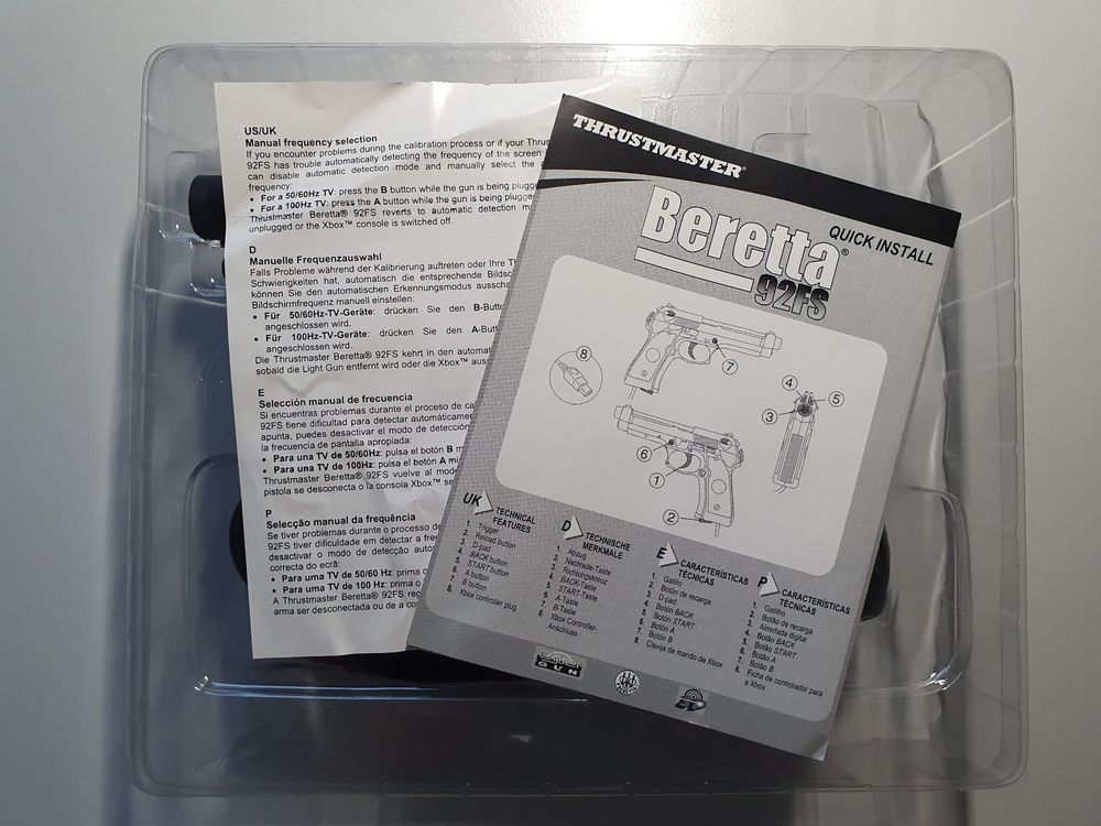Pistolet Thrustmaster Beretta 92FS Pour Sony PlayStation 2 – Occasion Fonctionnel