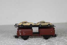 Märklin 4612 DB Autotransportwagen mit 2 Porsches