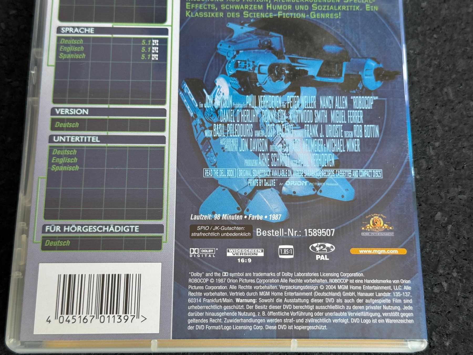 Tutti i DVDs: ROBOCOP Special Edition DVD DE/EN/SP – Usato da Fribourg venduto da tschjoly 3