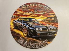 Blechschild Smokey and the Bandit Trans Am rund 20cm Neu!