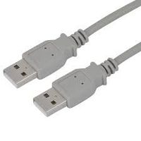 High Speed Kabel USB-A auf USB-A Stecker, 2m, grau, NEU