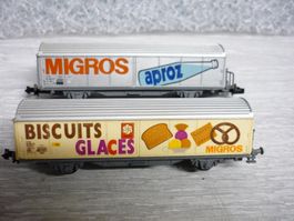 Wagon Roco Migros Aproz et Biscuits Glaces N - Collection!