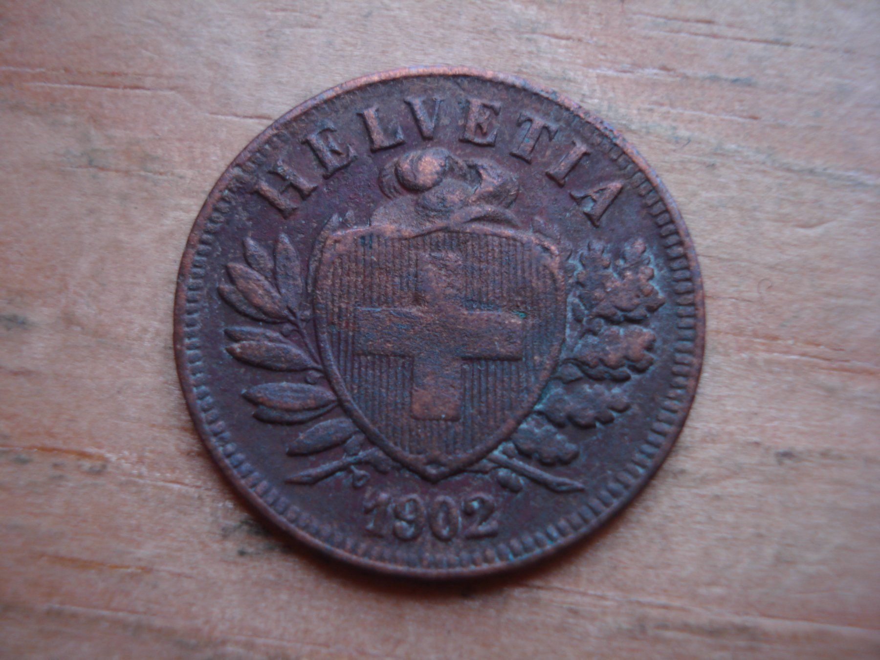 Alle Münzen: (W5) 2 Rappen 1902 – Gebraucht aus Erlach von Net-Coins