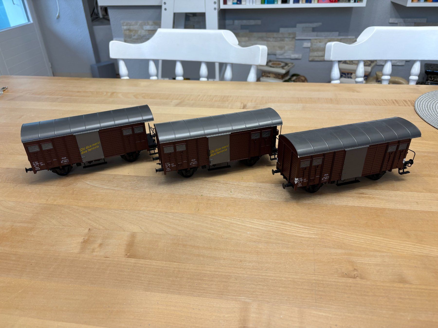 Modellini di ferrovie: Modellbahn Spur 0, Allmo Güterwagen im 3er Pack – Nuovo (secondo la descrizione) da Gränichen venduto da bea_nkz7 1