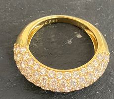 TOP Fingerring/69 Brillanten 2 Karat/3.7g 750er Gold,Gr.52!