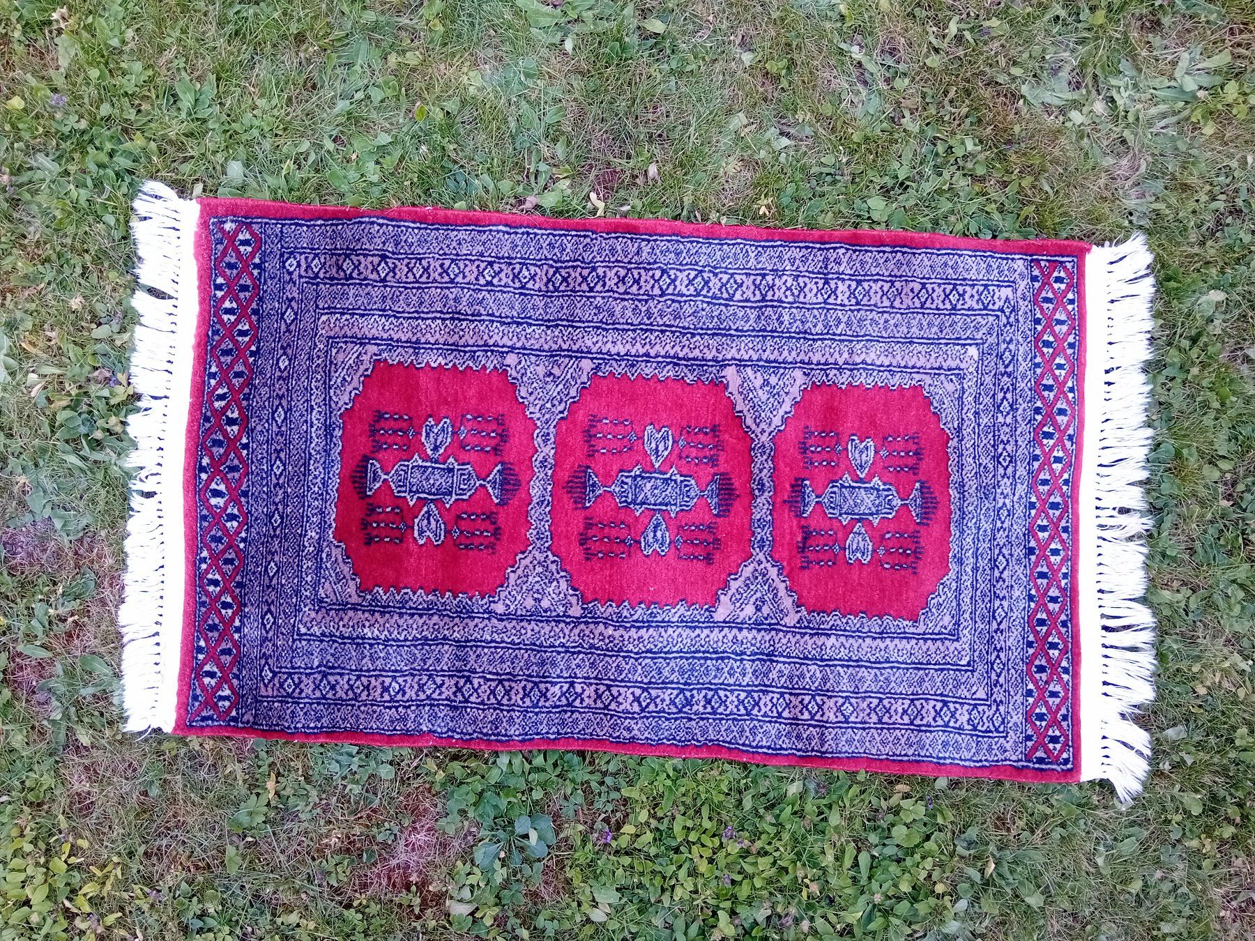 Teppiche: Echter, roter, handgeknüpfter Teppich – Gebraucht aus Elgg von Feuerpferd7777-1966 6