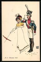sign. De Warnay: Chasseur, schweizer Sol