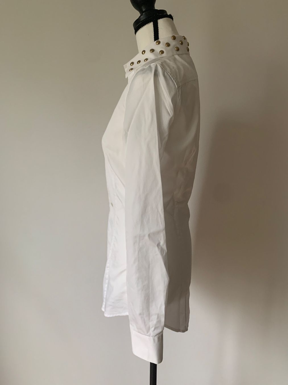 Dsquared2 Camicette: Dsquared2 Bluse Gr. 38 weiss Baumwolle langarm m. Nieten – Usato da Regensdorf venduto da secondchancefashion 3