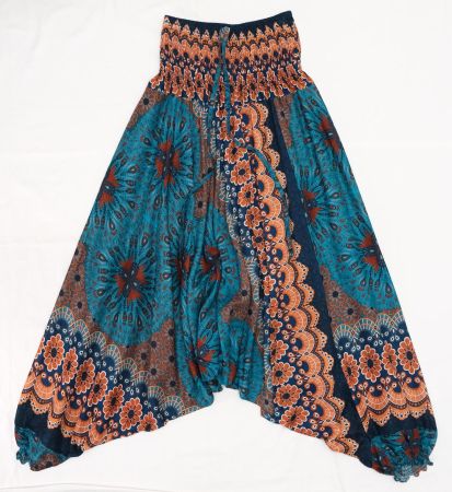 Luftige Pumphose Sarouelhose Aladinhose Festivalhose Viskose