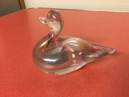 Schönes Glasobjekt: Ente aus Glas, Deko Ente, Saphira.