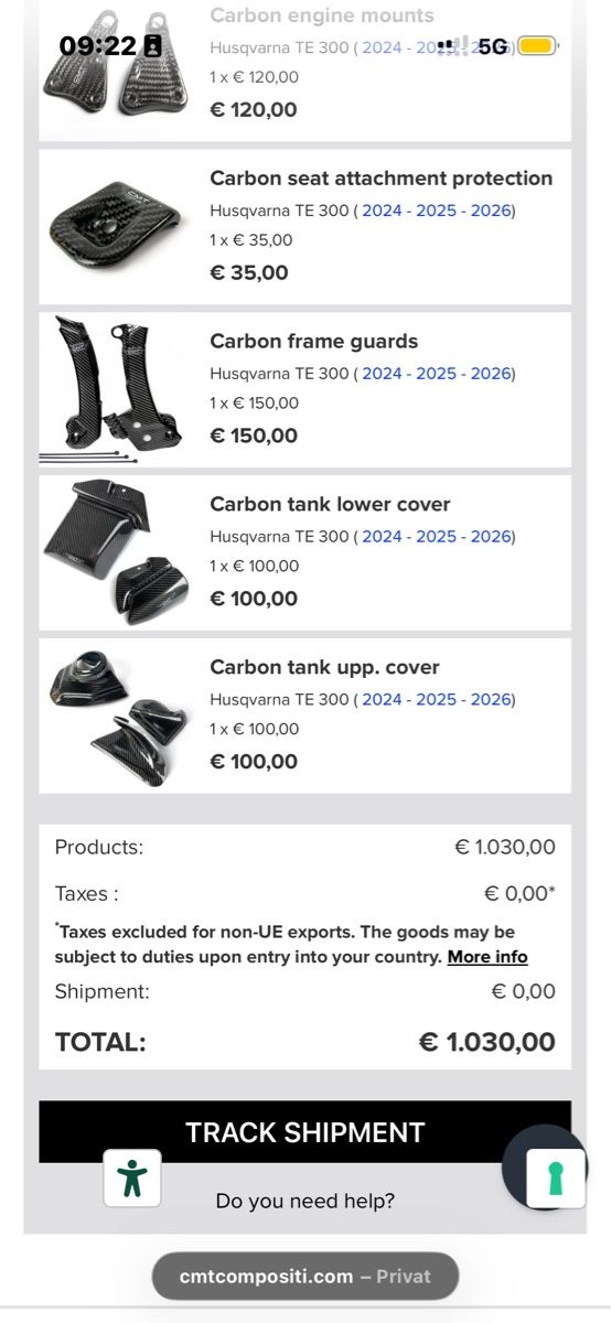Husqvarna Accessori per altri veicoli: CMT Carbonparts – Nuovo (secondo la descrizione) da Allschwil venduto da ste_g7p2 3