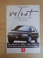 Citroen BX Velvet - Schweizer Prospekt - P1619