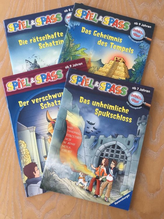 4 ungebrauchte Rätselhefte für Kinder zwischen 7 bis 9 Jahre (Neu