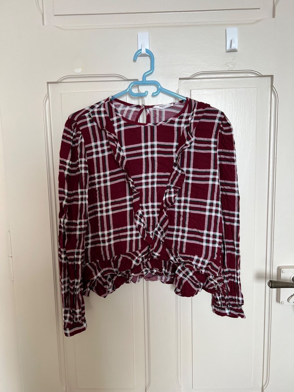 Mango Chemisiers: Blouse carreaux Mango L – D'occasion à Neuchâtel par Thesebootsaremadeforwalking