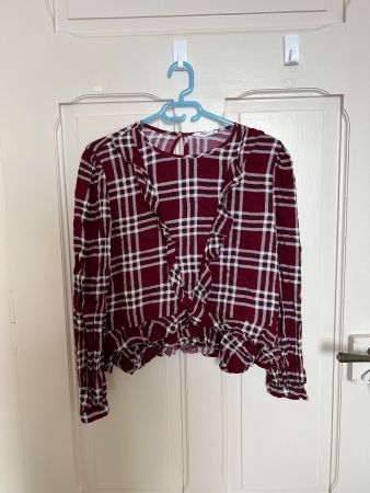 Blouse carreaux Mango L