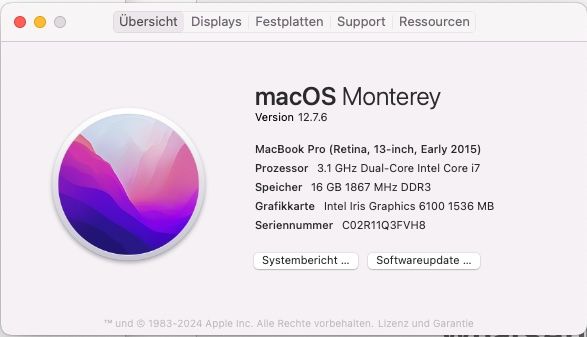 Apple Notebook: Apple Mac Book pro 13" Retina – Usato da Arbon venduto da phillu 8