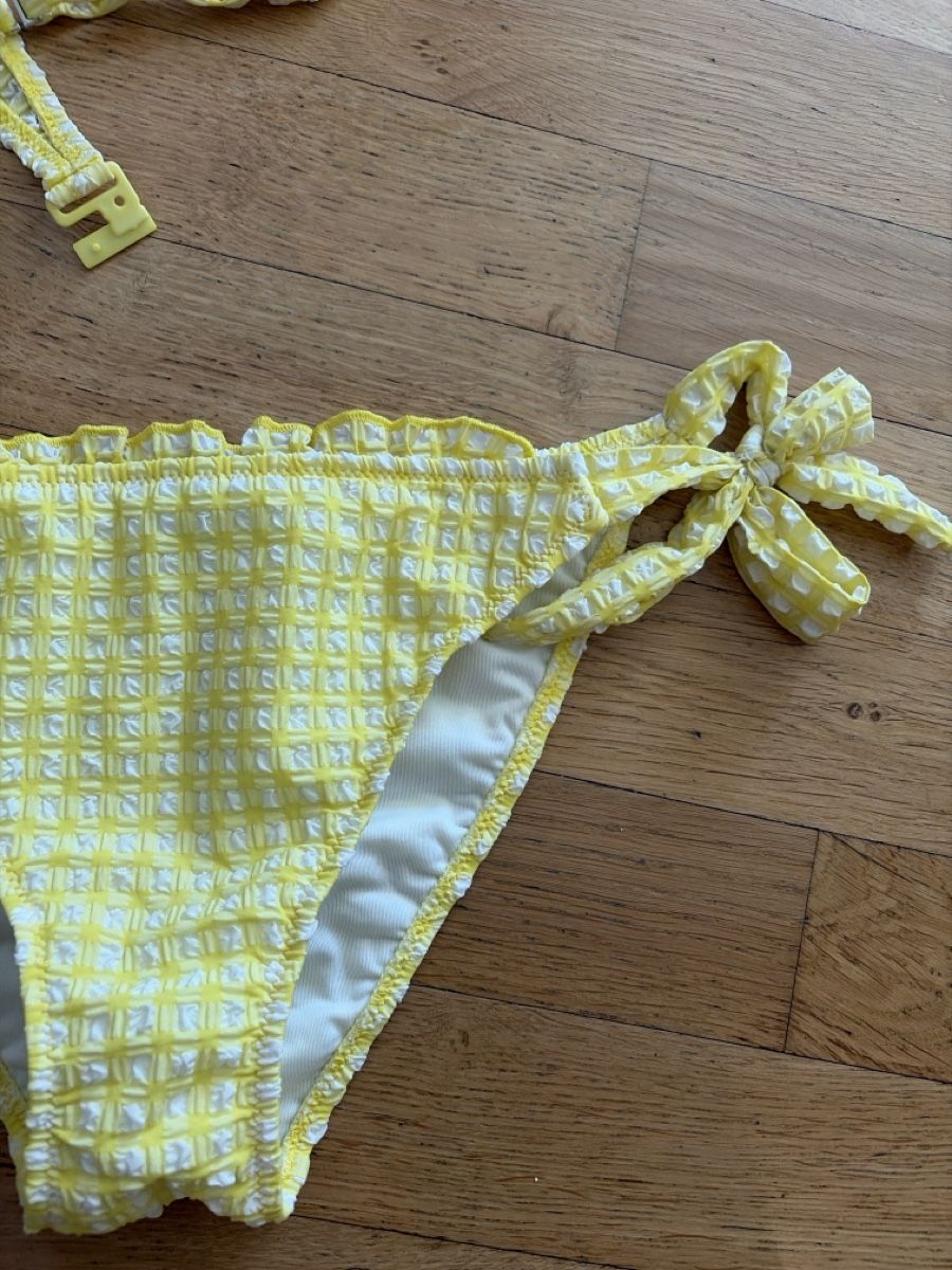 Costumi da bagno & Bikini: Bikini jaune texture nid d'abeille taille S neuf – Nuovo (secondo la descrizione) da Martigny venduto da O96 2