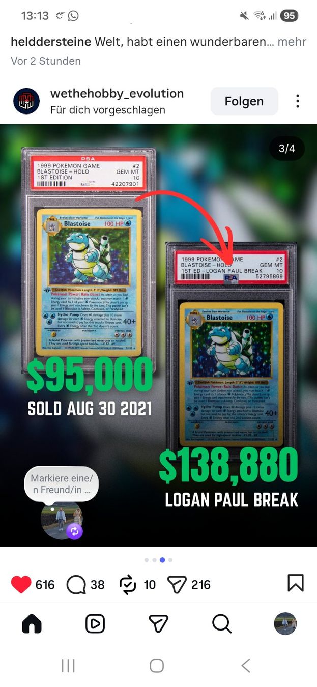 Pokémon Carte collezionabili: Pokemon (1999), Blastoise, 1stEd, Base Set, vintage, clean – Usato da Lausen venduto da Misterspidy 9