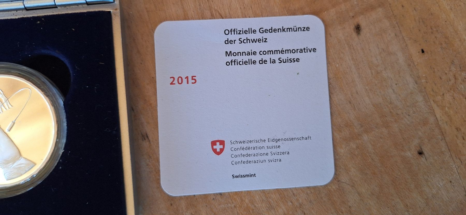 Tutti le monete: Monnaie commémorative Hornussen 2015. – Nuovo e nell'imballaggio originale da Le Sentier venduto da Loorenz 2