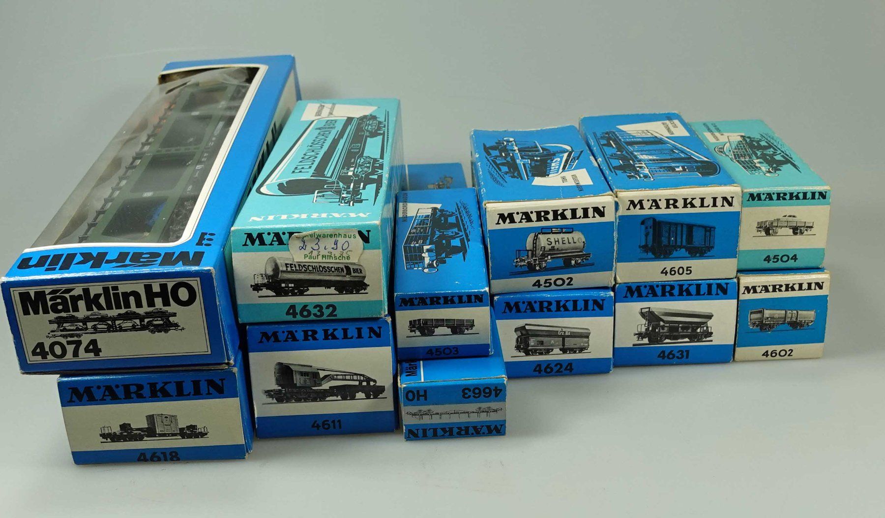 Märklin Modellini di ferrovie: Märklin 12 Güterwagen H0 WS – Usato da Niederglatt ZH venduto da bego8172 3