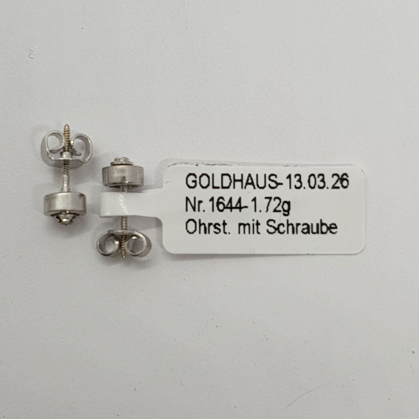 Ohrringe & -stecker: Echt 18K Gold Ohrstecker mit Schraubverschluss – Gebraucht aus Luzern von Goldhaus-Luzern 3